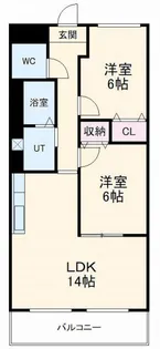 ハイツ南【6階】の間取り