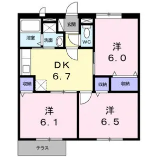 兵庫県加古川市加古川町溝之口【アパート】の間取り