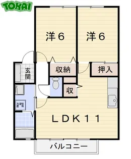 グランシャリオ B棟【2階】の間取り