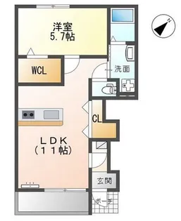 コリーヌ・ヴァンベール【1階】の間取り