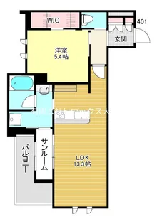 スプレンドル【4階】の間取り