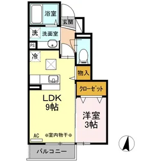 D room SAKURA【1階】の間取り