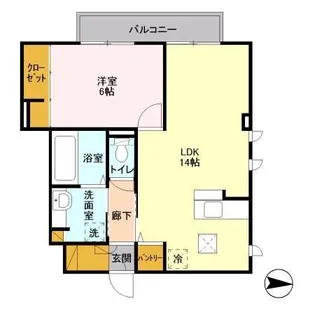 リッチモッチ【1階】の間取り