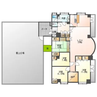 カレッジリング【8階】の間取り