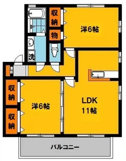 フローラルコートE【2階】の間取り