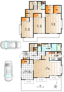 神奈川県横浜市都筑区すみれが丘【一戸建】の間取り