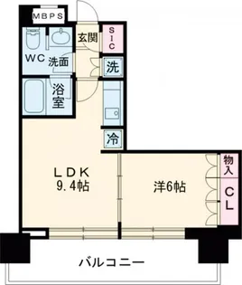 ユニゾンタワー【13階】の間取り