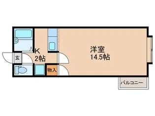 JAウィング唐湊【3階】の間取り