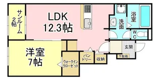 福岡県北九州市若松区二島4【アパート】の間取り
