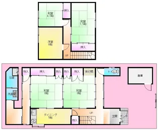 大阪府八尾市北木の本2【一戸建】の間取り
