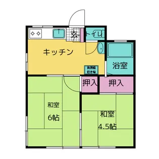 コーポ永井【1階】の間取り