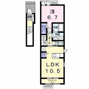 新潟県新潟市東区松崎2【アパート】の間取り