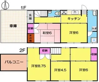 静岡県浜松市中央区曳馬4【一戸建】の間取り