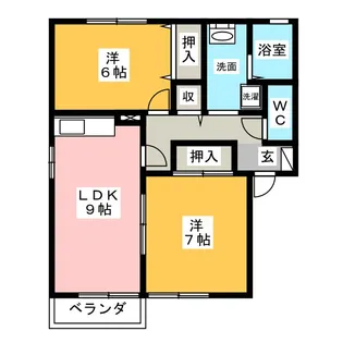 クレールコート D棟【1階】の間取り