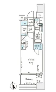 パークナードフィット南青山Vista【12階】の間取り
