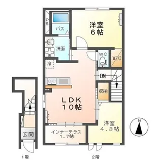 シェーンハイムA【2階】の間取り