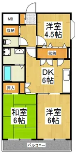 サンパーク矢向【3階】の間取り