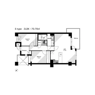 カスタネア栗平【5階】の間取り