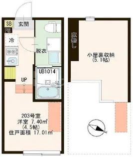 ハーモニーテラス北小岩XIX【2階】の間取り