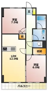 プレステージュ・ミネギシ【5階】の間取り