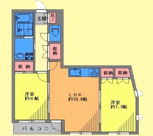 第5丸仙ハイツ【2階】の間取り