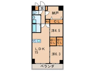 GROOVE上甲子園レジデンス【2階】の間取り