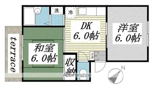 汀ハイツ【1階】の間取り