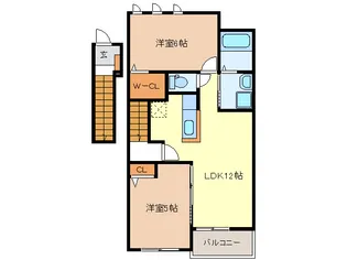 フローラI・II【2階】の間取り