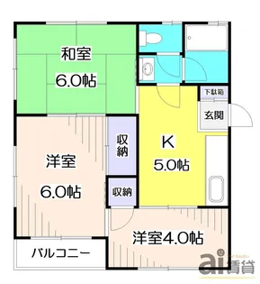 東京都東村山市久米川町1【アパート】の間取り