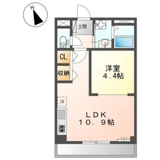 1LDKの間取り画像