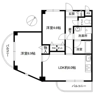 イスズベル高田【5階】の間取り