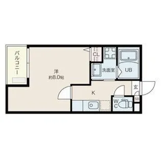 1Kの間取り画像