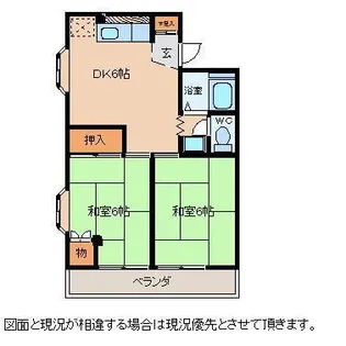 舟橋ハイツ【2階】の間取り