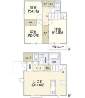 埼玉県川越市霞ケ関東1【一戸建】の間取り