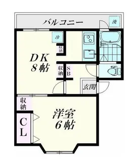 大井伊藤町住宅1号棟【2階】の間取り