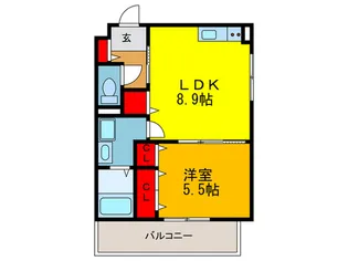 クリエオ-レ下島町【1階】の間取り