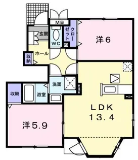 カルム【1階】の間取り