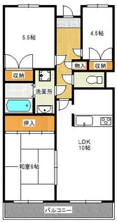 パシフィック広瀬橋【3階】の間取り