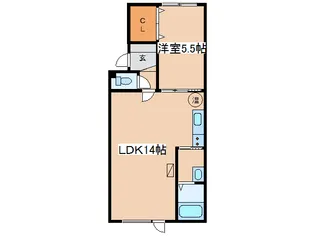 クレイトンハウスS【1階】の間取り
