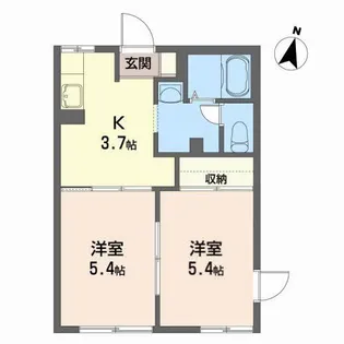 パセオわかば A【1階】の間取り