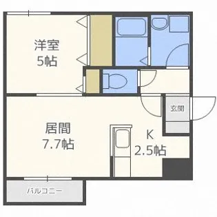 北海道札幌市中央区北三条西26【マンション】の間取り