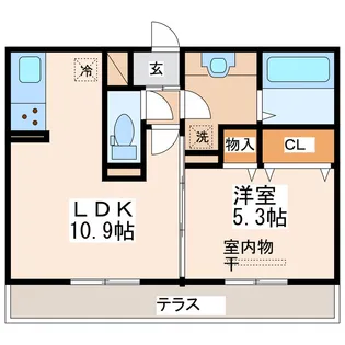 グレイスルポB棟【1階】の間取り