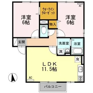 コーポラスITOIII C【2階】の間取り