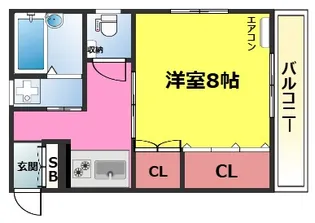 ハイツマコトC【2階】の間取り