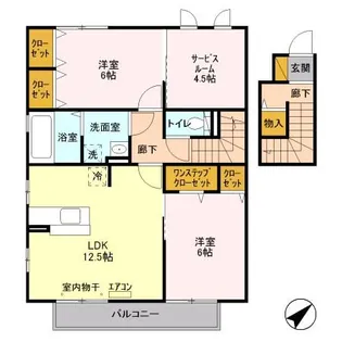 イリアンソス II【2階】の間取り