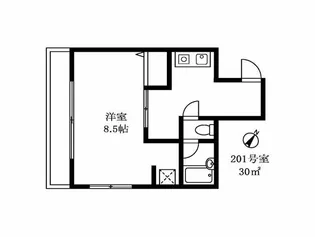 松林堂SK第3マンション【2階】の間取り