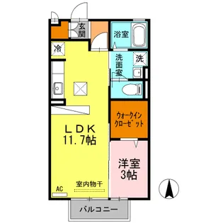 ヴィラセゾンVI【1階】の間取り
