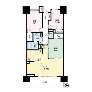 ヒューニティ高崎【12階】の間取り