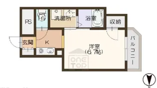 グランパシフィック芦原橋駅前【3階】の間取り