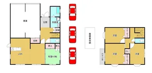 滋賀県東近江市五個荘山本町【一戸建】の間取り
